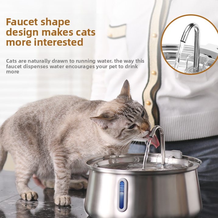PawGo Stainless Steel Pet Water Dispenser